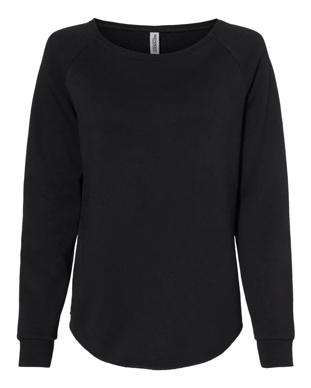 Independent Trading Co. PRM200 Women's California Wave Wash Crewneck Sweatshirt — blank crewneck sweatshirt, front view