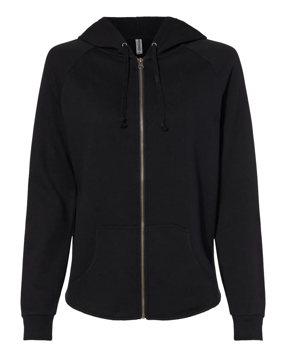 Independent Trading Co. PRM2500Z Women's California Wave Wash Full-Zip Hooded Sweatshirt — blank hooded sweatshirt, front view