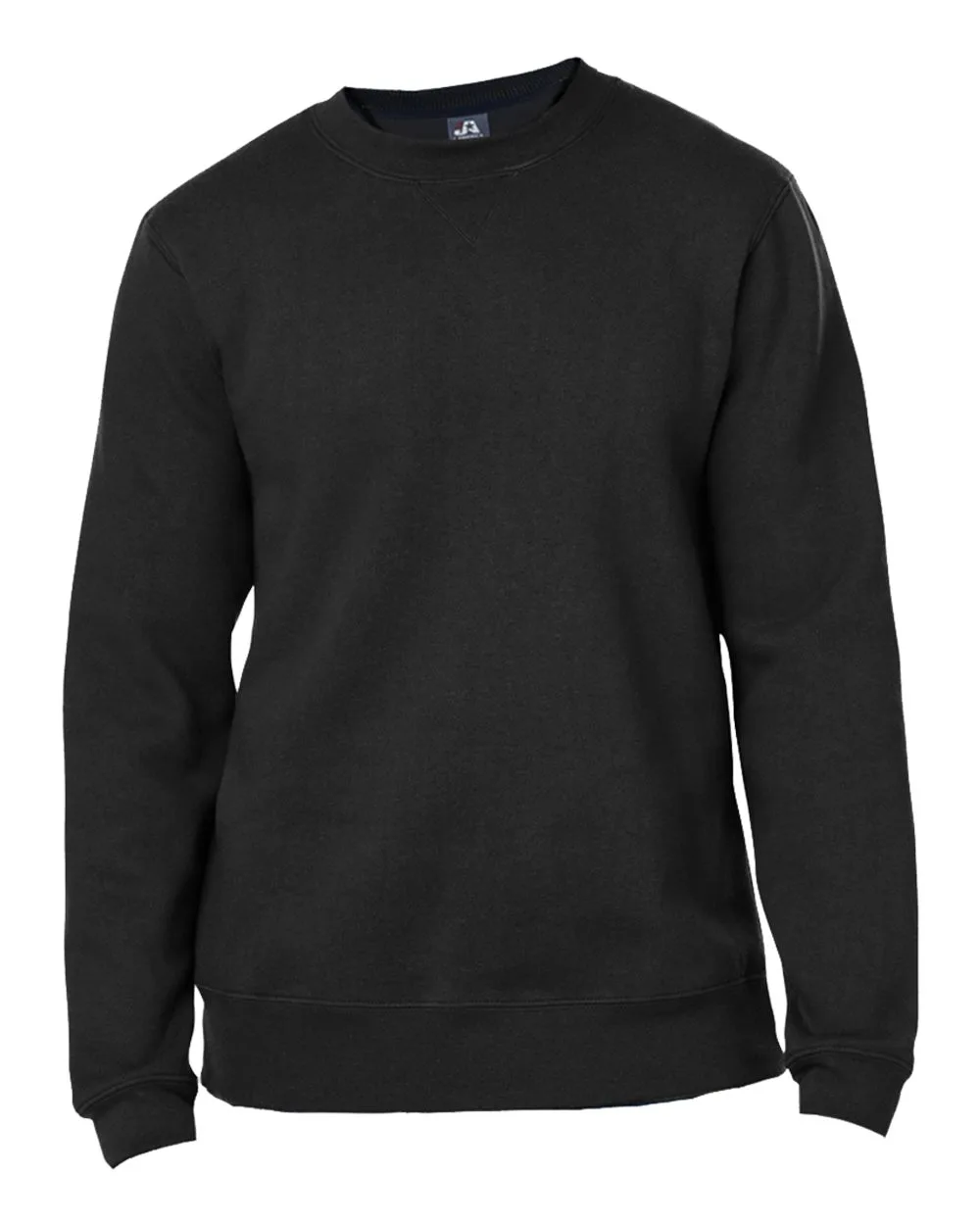 J. America 8424 Unisex Premium Fleece Crewneck Sweatshirt — blank crewneck sweatshirt, front view