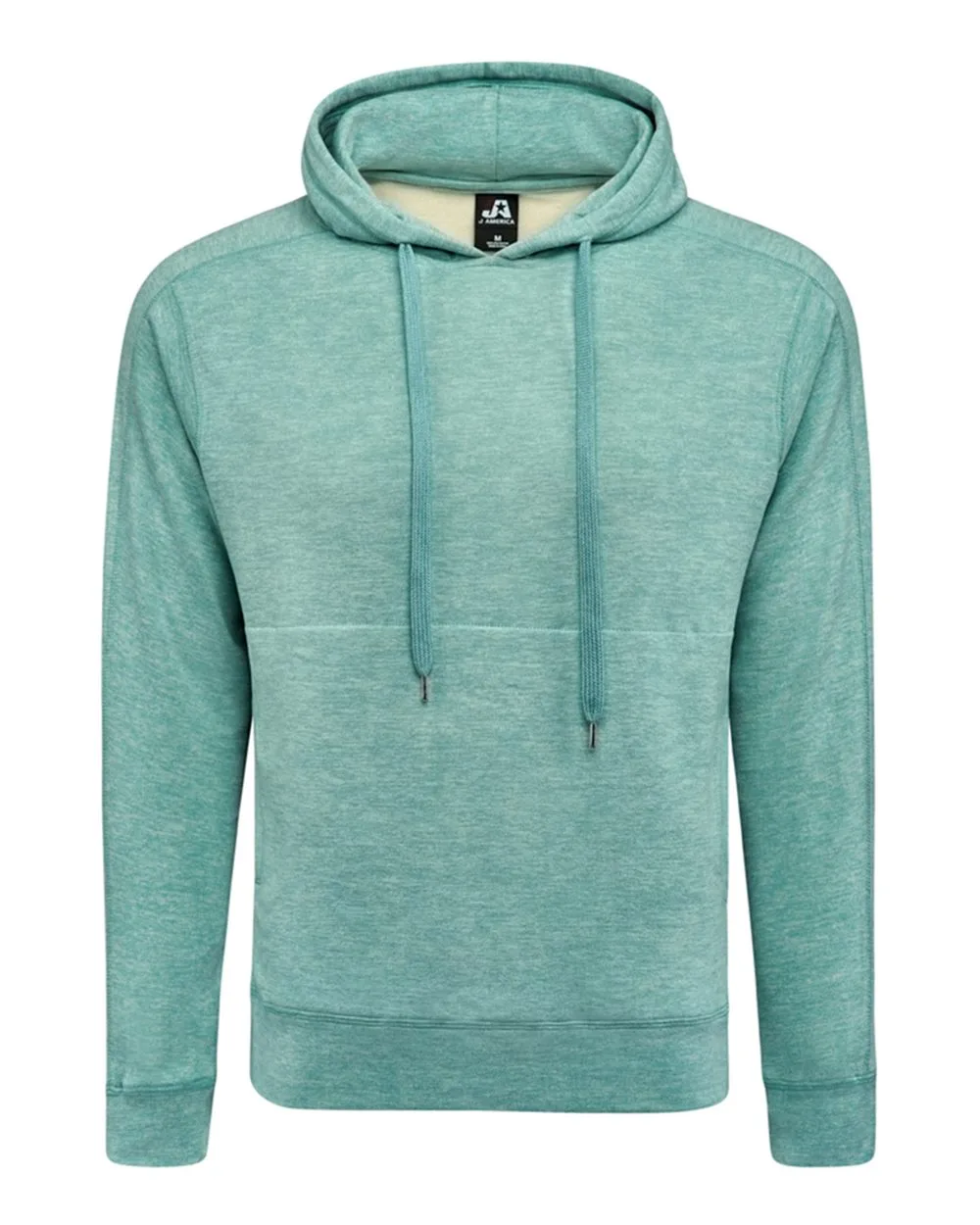J. America 8740 Unisex Electric Fleece Hooded Sweatshirt — blank hooded sweatshirt, front view