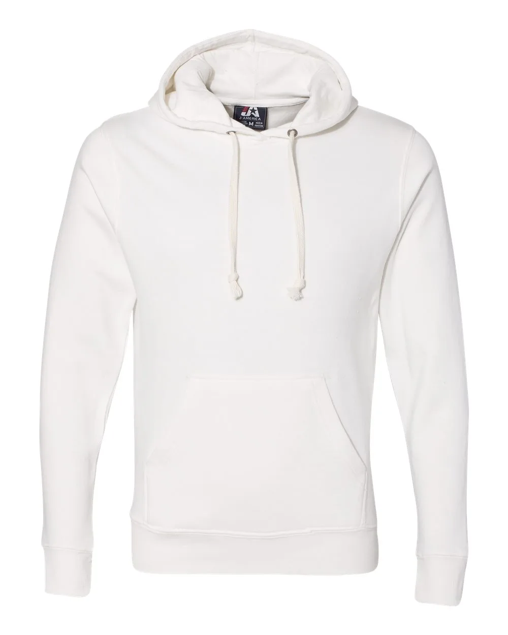 J. America 8871 Men's Triblend Fleece Hooded Sweatshirt — blank hooded sweatshirt, front view