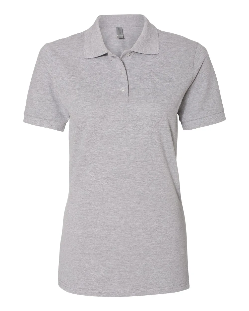 JERZEES 443W Women's 100% Ring-Spun Cotton Piqué Polo — blank polo, front view