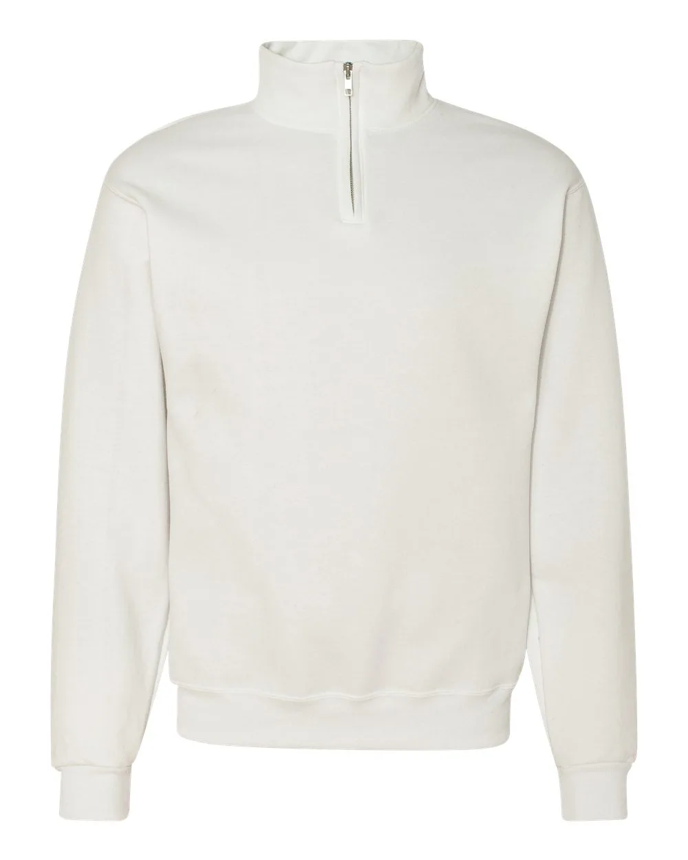 JERZEES 995MR Unisex Nublend® Cadet Collar Quarter-Zip Sweatshirt — blank crewneck sweatshirt, front view