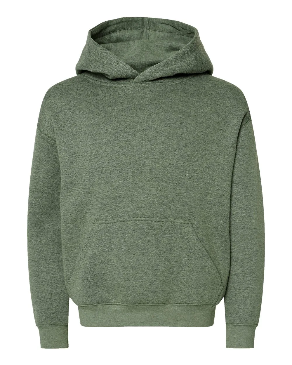 LAT 2296 Youth Hoodie Sweatshirt — blank hooded sweatshirt, front view