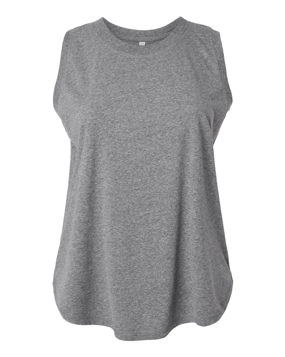 LAT 3892 Women's Curvy Relaxed Fine Jersey Tank — blank tank top, front view