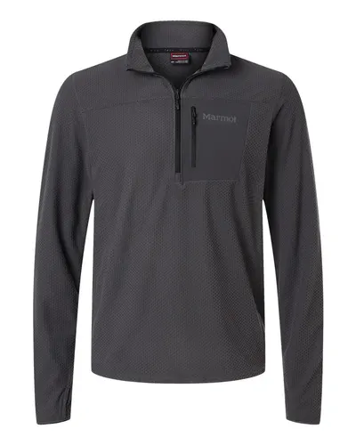 Marmot M16726 Men's Air Fleece Quarter-Zip Pullover — blank fleece pullover, front view