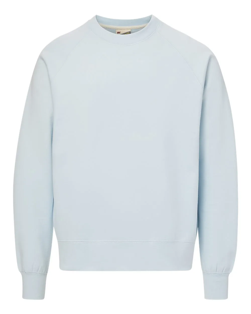 MV Sport 17116 Unisex Vintage Fleece Raglan Crewneck Sweatshirt — blank crewneck sweatshirt, front view
