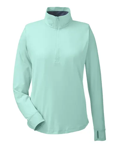 Nautica N17925 Women's Saltwater Quarter-Zip Pullover — blank garment, front view