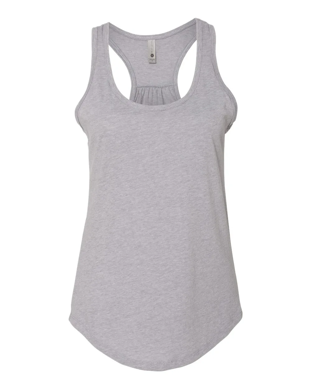 Next Level 6338 Women's Gathered Racerback Tank — blank tank top, front view