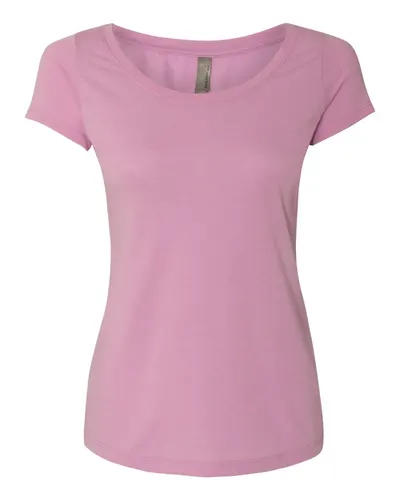 Next Level 6730 Women’s Triblend Scoop Neck T-Shirt — blank t-shirt, front view