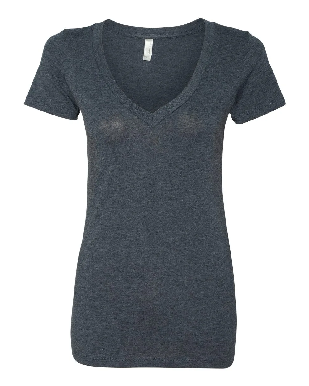 Next Level 6740 Women’s Triblend Deep V-Neck T-Shirt — blank t-shirt, front view