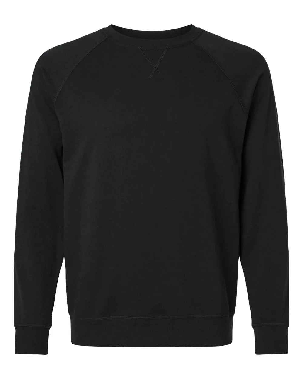 Next Level 9000 Unisex Laguna Raglan Crewneck Sweatshirt — blank crewneck sweatshirt, front view