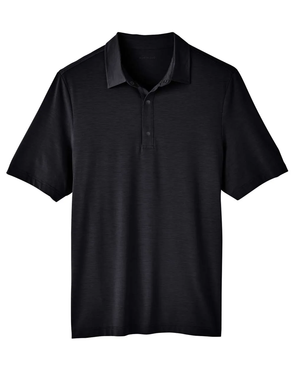 North End NE100 Men's JAQ Snap-Up Stretch Performance Polo — blank polo, front view