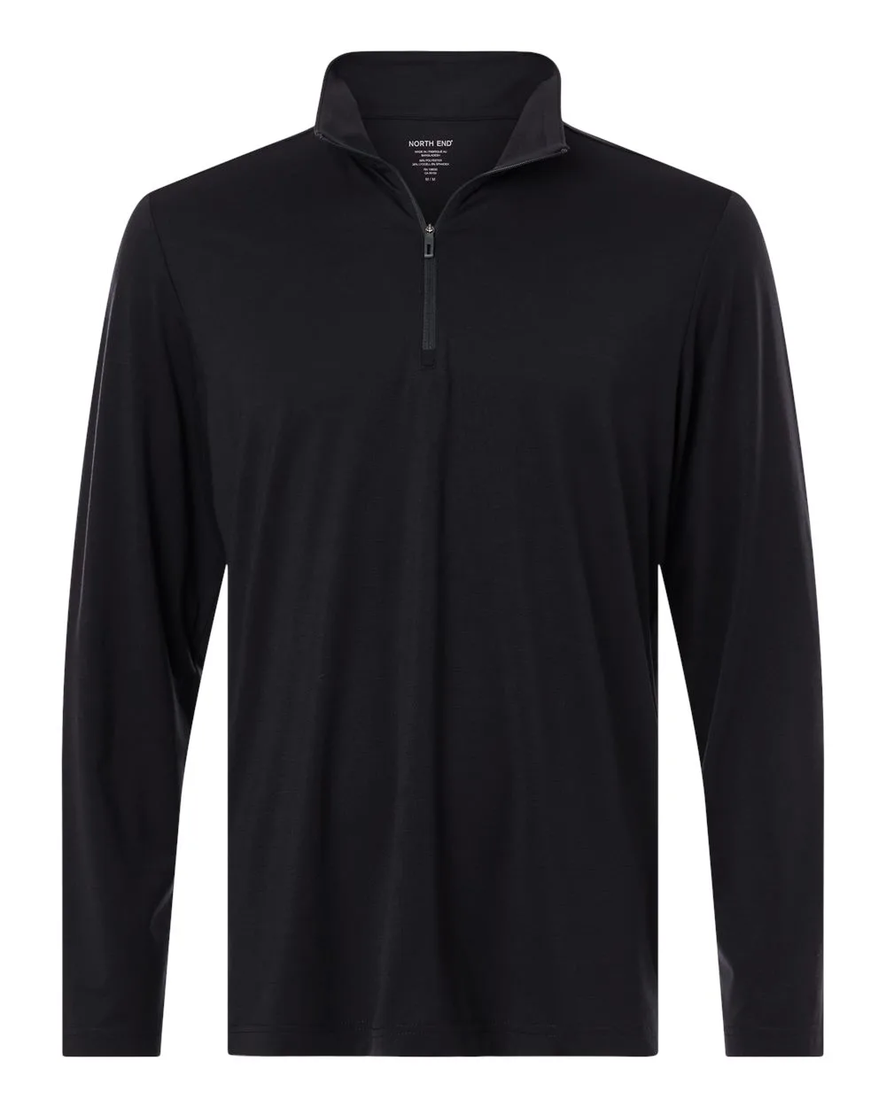 North End NE405 Men's JAQ Stretch Performance Quarter-Zip — blank garment, front view