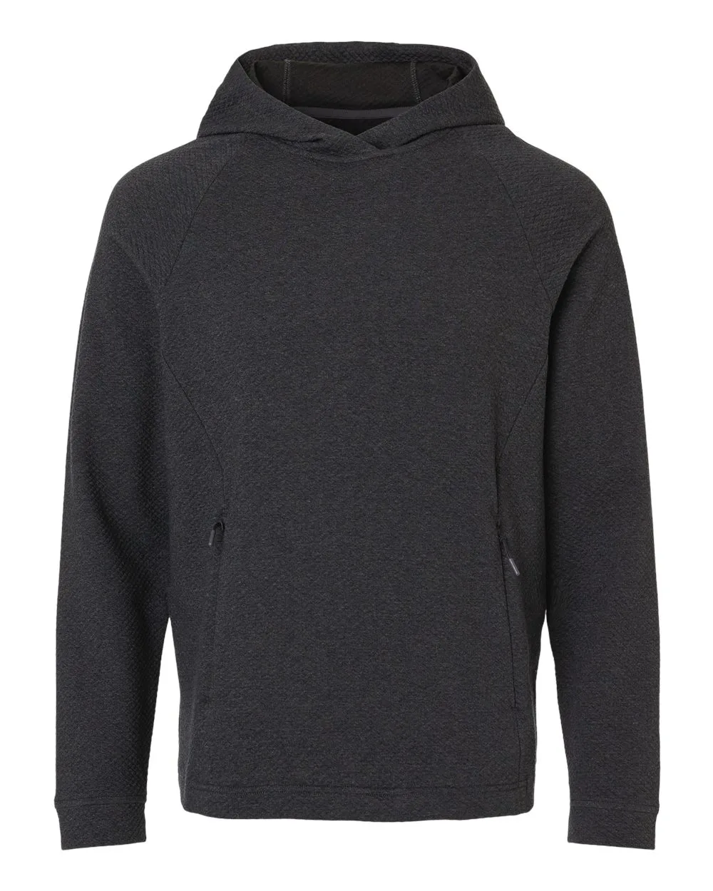 North End NE729 Men's Spirit Textured Hooded Pullover — blank hooded sweatshirt, front view