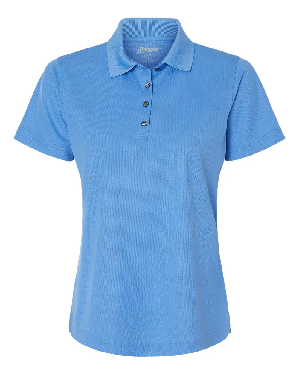 Paragon 104 Women's Saratoga Performance Mini Mesh Polo — blank polo, front view