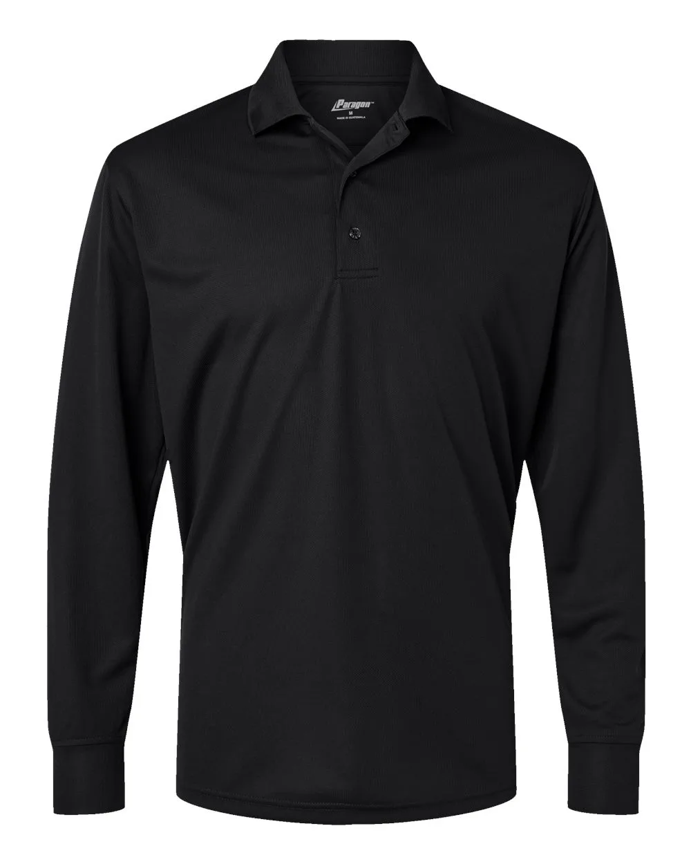 Paragon 110 Men's Prescott Long Sleeve Polo — blank polo, front view