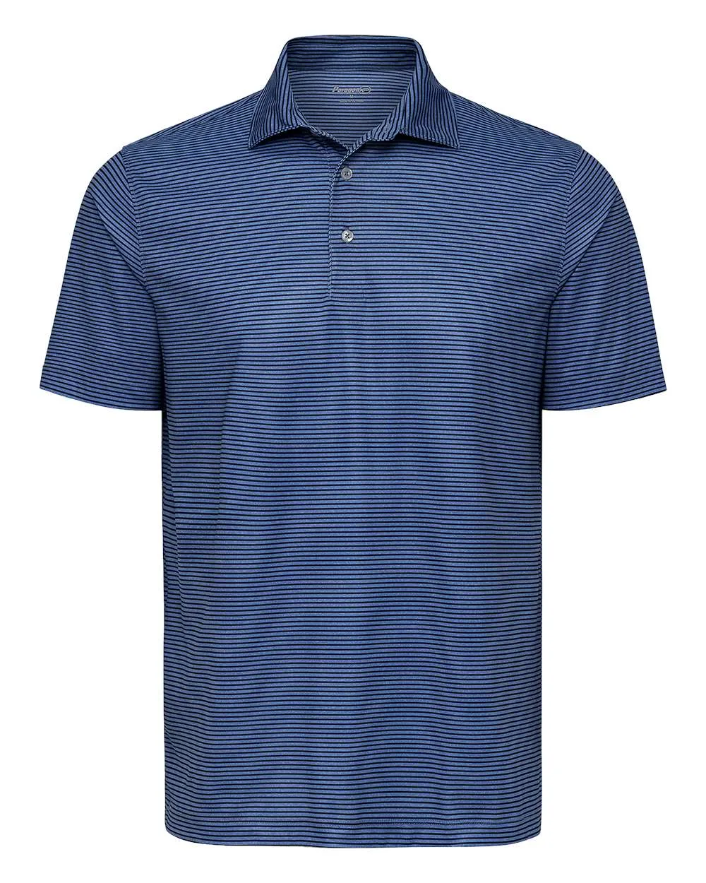 Paragon 155 Men's Aiken Striped Polo — blank polo, front view
