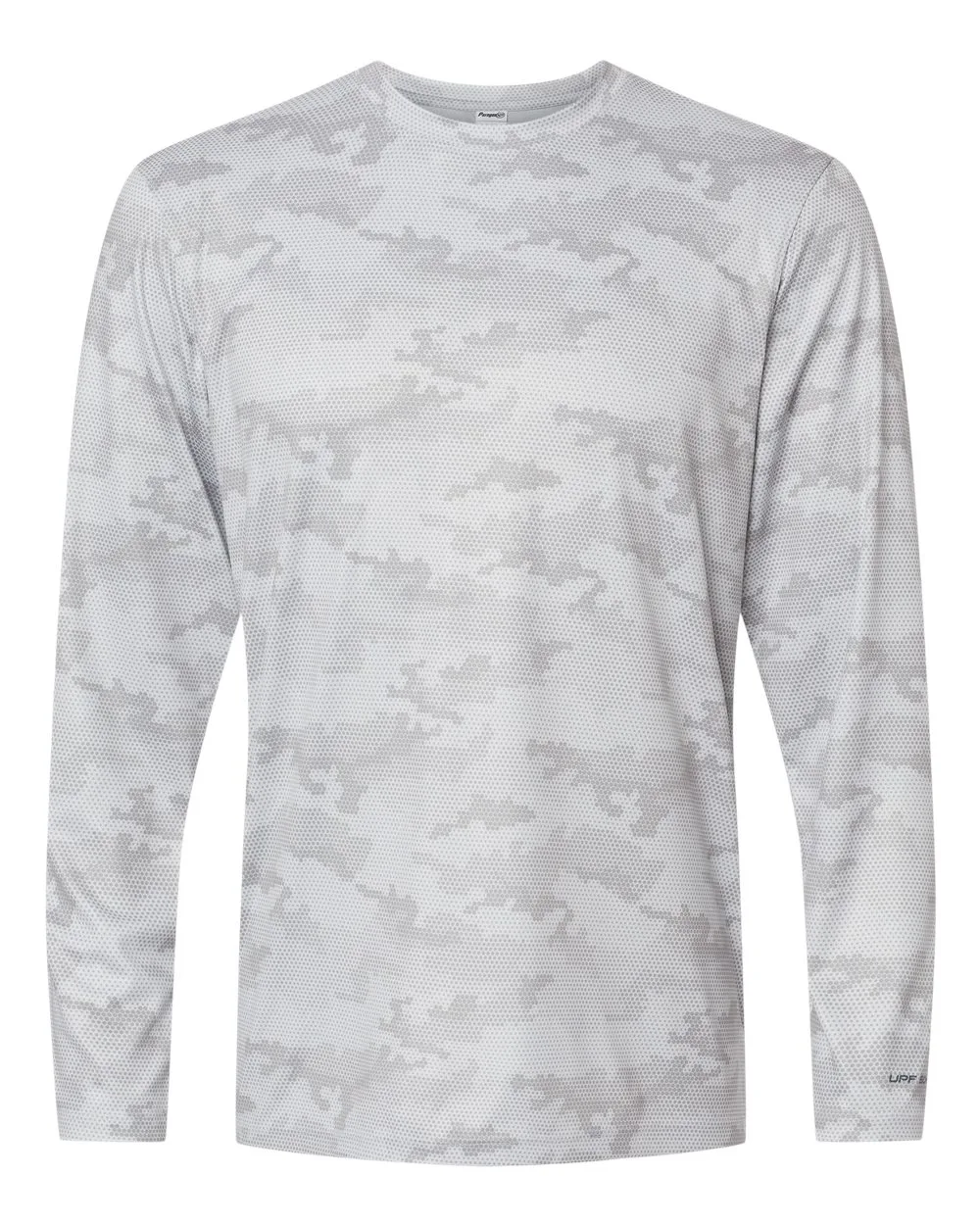 Paragon 217 Unisex Pompano Performance Camo Long Sleeve T-Shirt — blank long sleeve tee, front view