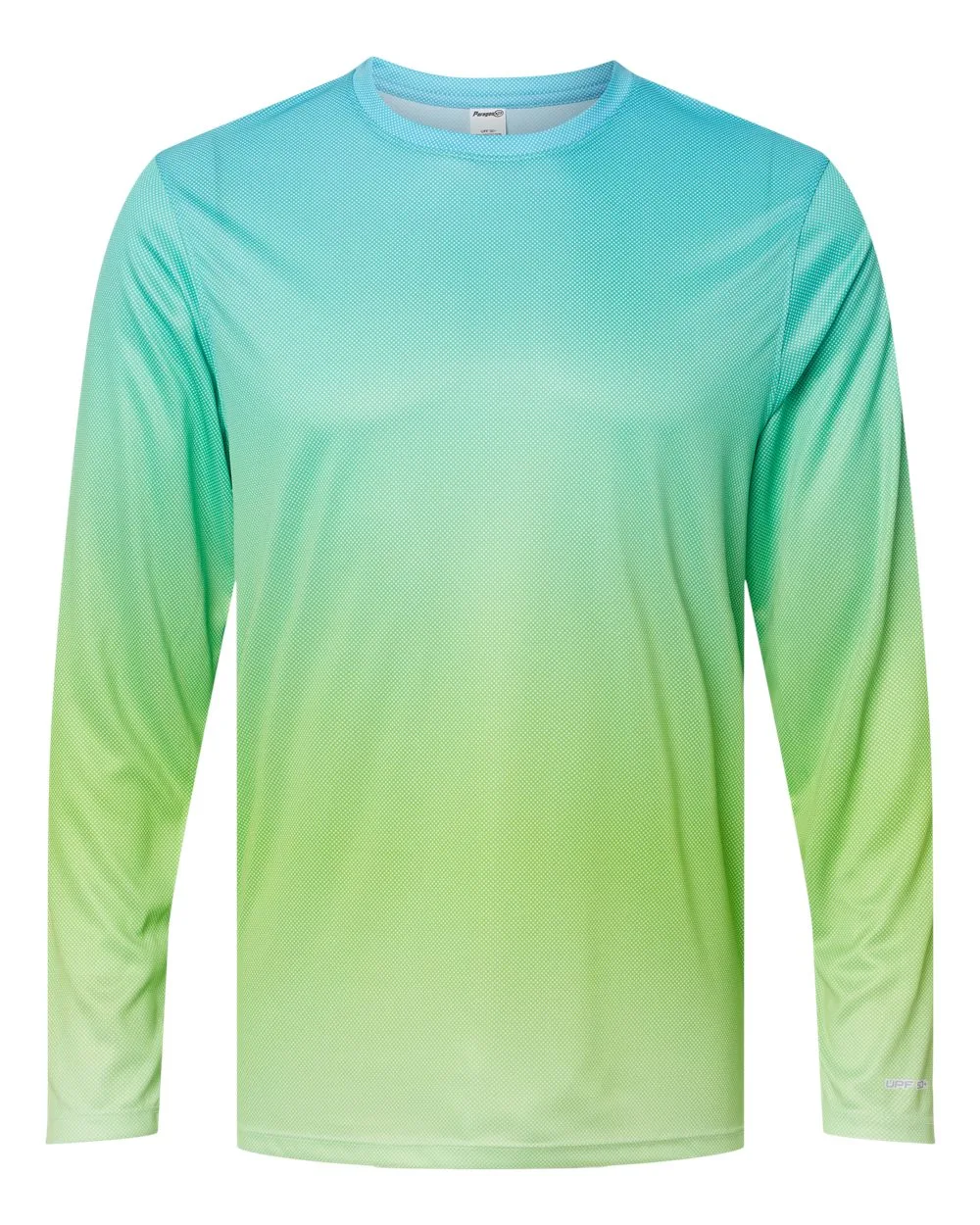 Paragon 225 Unisex Barbados Performance Pin Dot Long Sleeve T-Shirt — blank long sleeve tee, front view