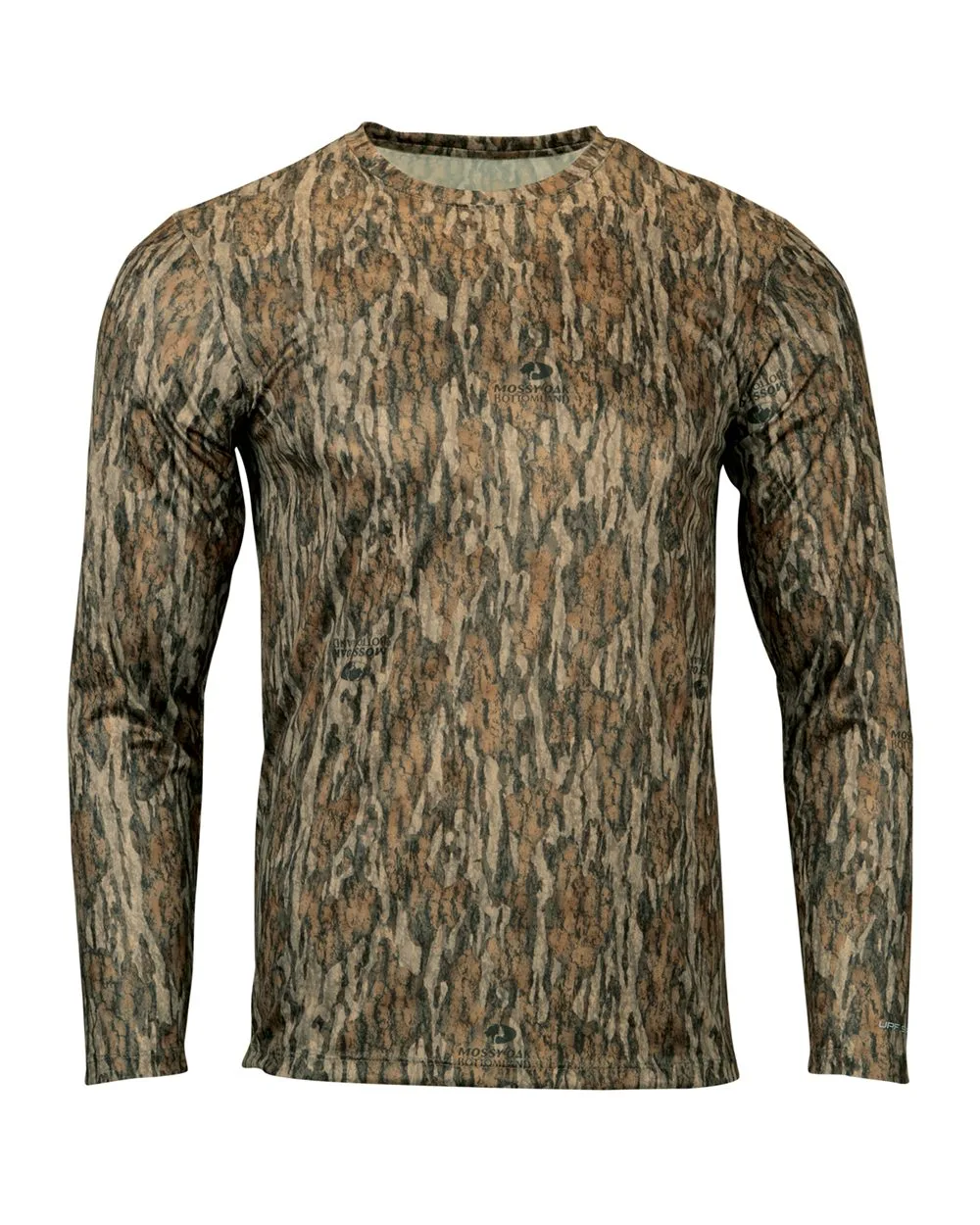 Paragon 237 Men's Oxford Performance Camo Print Long Sleeve T-Shirt — blank long sleeve tee, front view