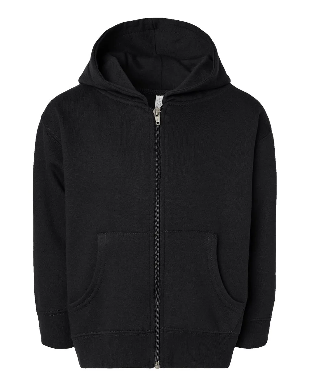 Rabbit Skins 3346 Toddler Full-Zip Fleece Hoodie Sweatshirt — blank hooded sweatshirt, front view