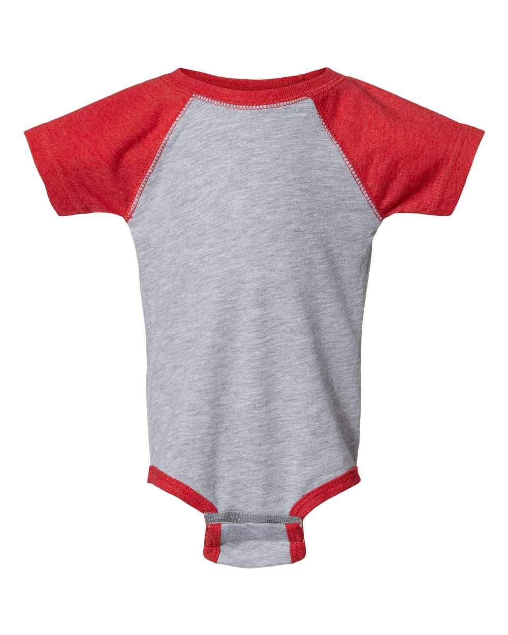 Rabbit Skins 4430 Infant Baseball Fine Jersey Bodysuit — blank t-shirt, front view