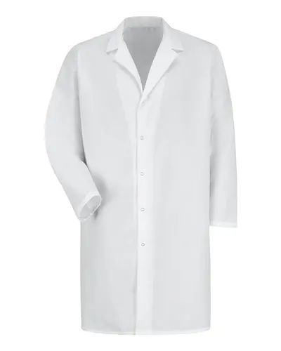 Red Kap KP38 Unisex Lab Coat with Gripper — blank jacket, front view