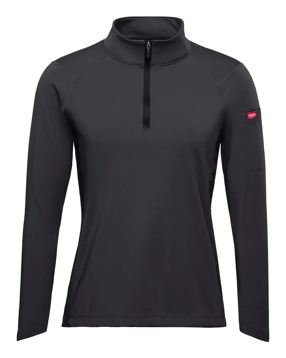 Red Kap QZW1 Women's Performance Cadet Collar Quarter-Zip Pullover — blank garment, front view