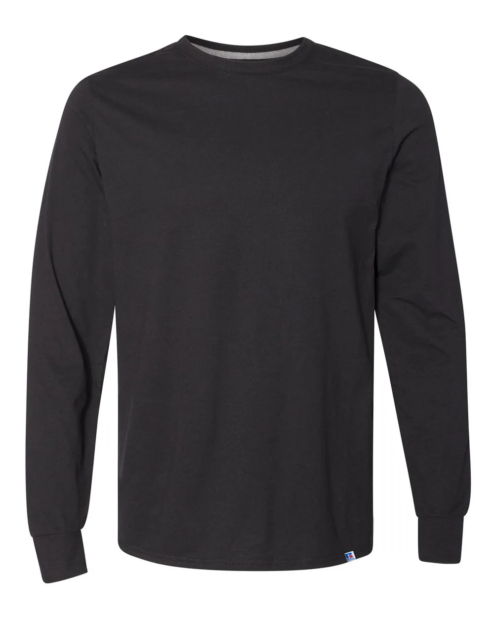Russell Athletic 64LTTM Unisex Dri Power® CVC Performance Long Sleeve T-Shirt — blank long sleeve tee, front view