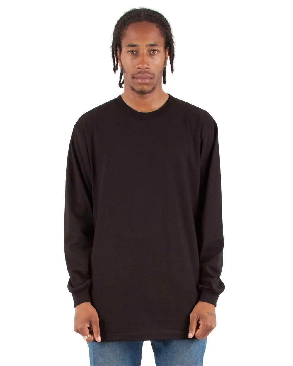 Shaka Wear SHALS Unisex Active Long Sleeve T-Shirt — blank long sleeve tee, front view