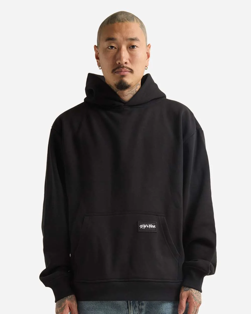 Shaka Wear SHEHP Unisex Essential Super Heavyweight Hooded Sweatshirt — blank hooded sweatshirt, front view