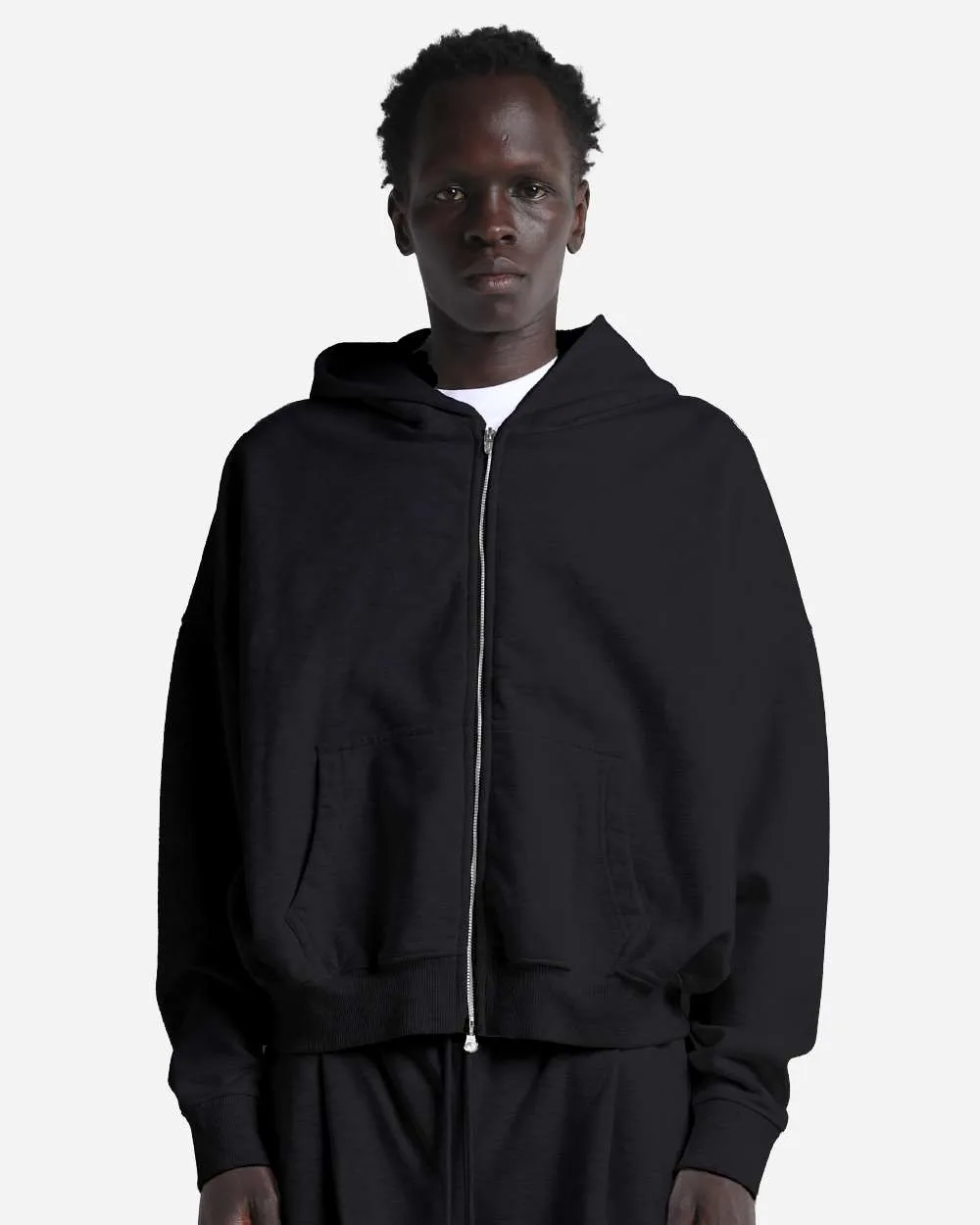 Shaka Wear SHGCZ Unisex Garment-Dyed Cropped Full-Zip Hoodie Sweatshirt — blank hooded sweatshirt, front view
