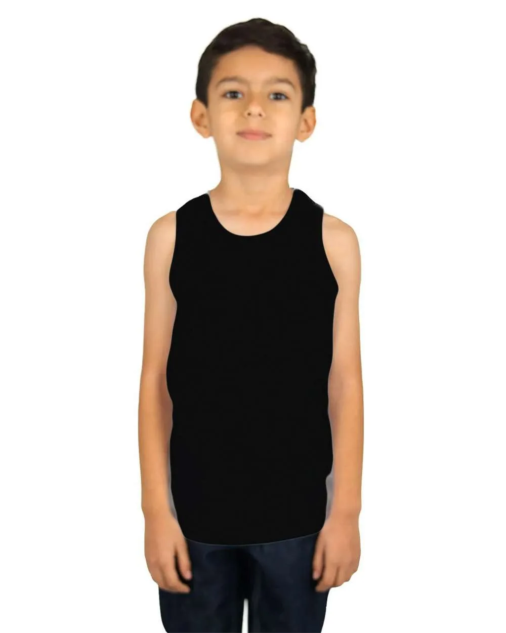 Shaka Wear SHKTT Youth Tank — blank tank top, front view