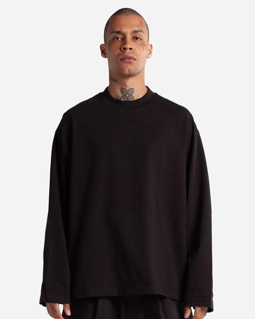 Shaka Wear SHMOL Unisex Max Heavyweight Oversized Long Sleeve T-Shirt — blank long sleeve tee, front view