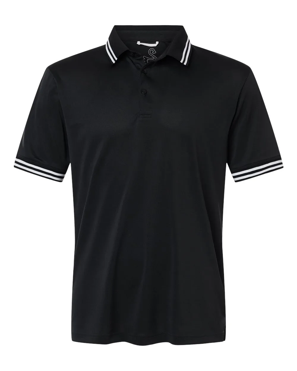 Swannies SW8700 Men's Thatcher Tipped Polo — blank polo, front view