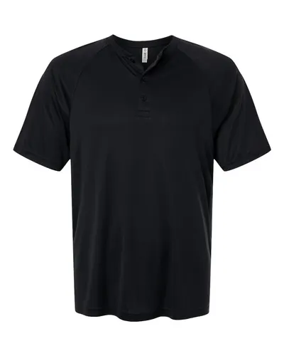 Team 365 TT11HN Men's Zone Performance Henley — blank garment, front view