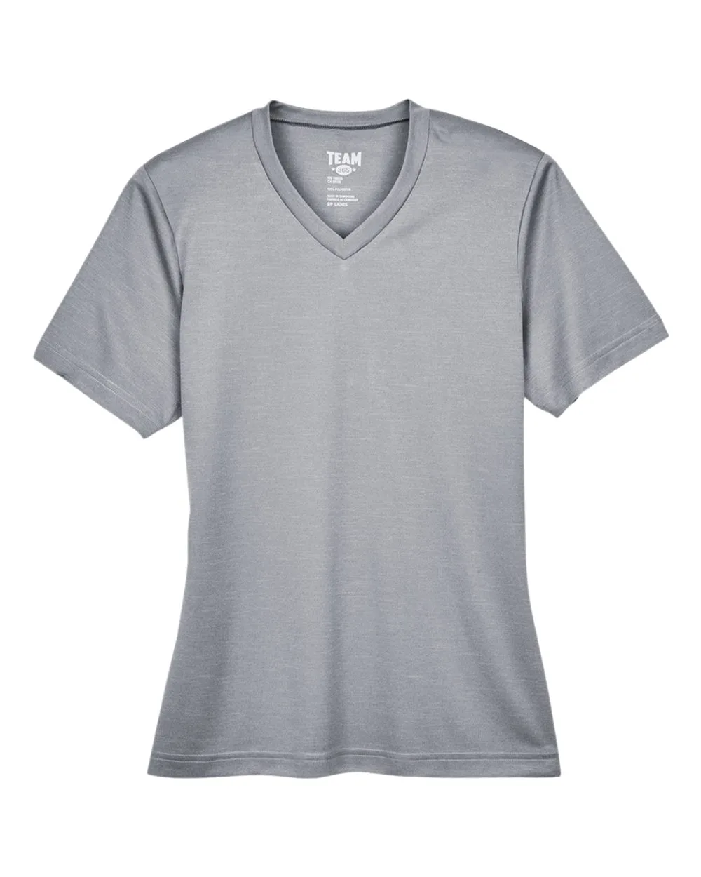 Team 365 TT11HW Women's Sonic Heather Performance T-Shirt — blank t-shirt, front view