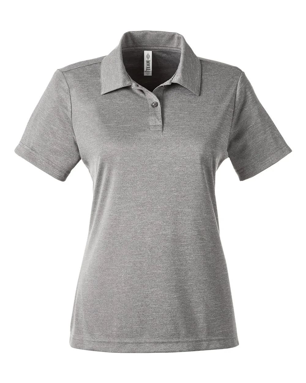 Team 365 TT51HW Women's Zone Sonic Heather Performance Polo — blank polo, front view