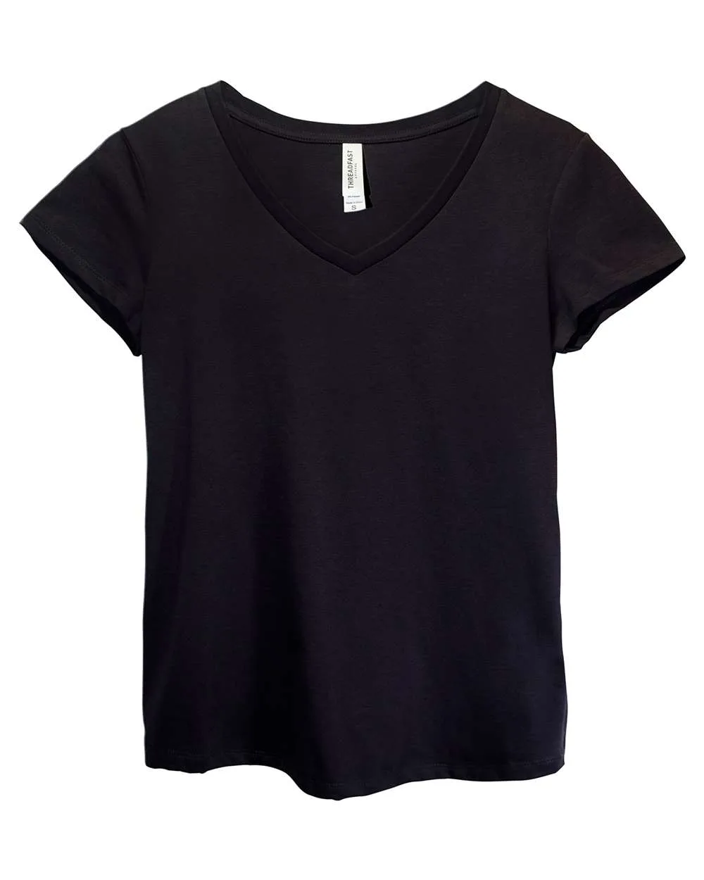 Threadfast Apparel 200RV Women's Ultimate CVC V-Neck T-Shirt — blank t-shirt, front view