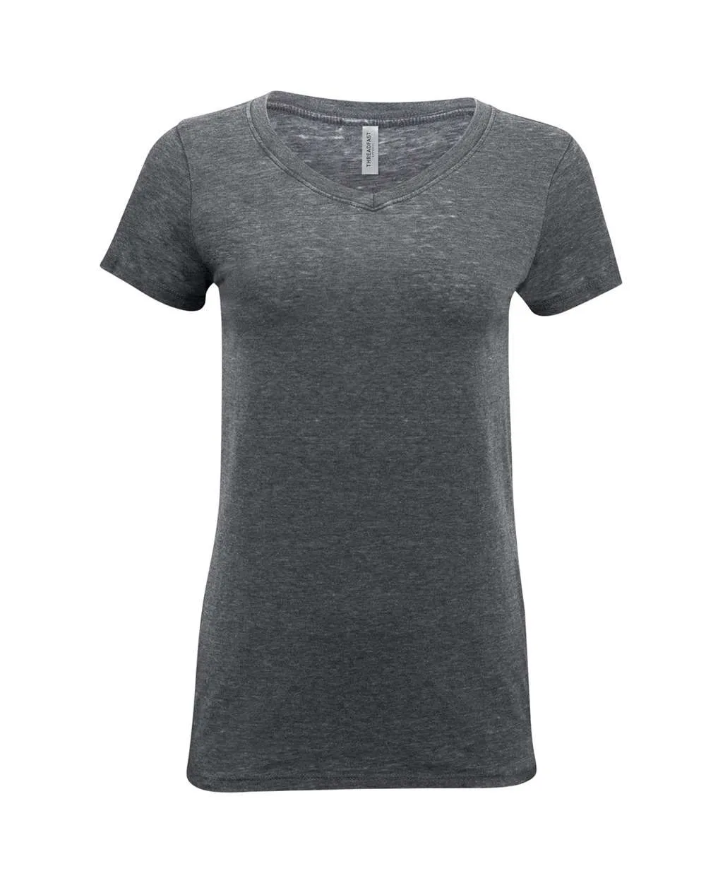 Threadfast Apparel 208B Women's Vintage Dye V-Neck T-Shirt — blank t-shirt, front view