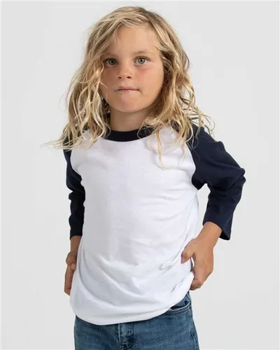 Tultex 245Y Youth Raglan T-Shirt — blank t-shirt, front view