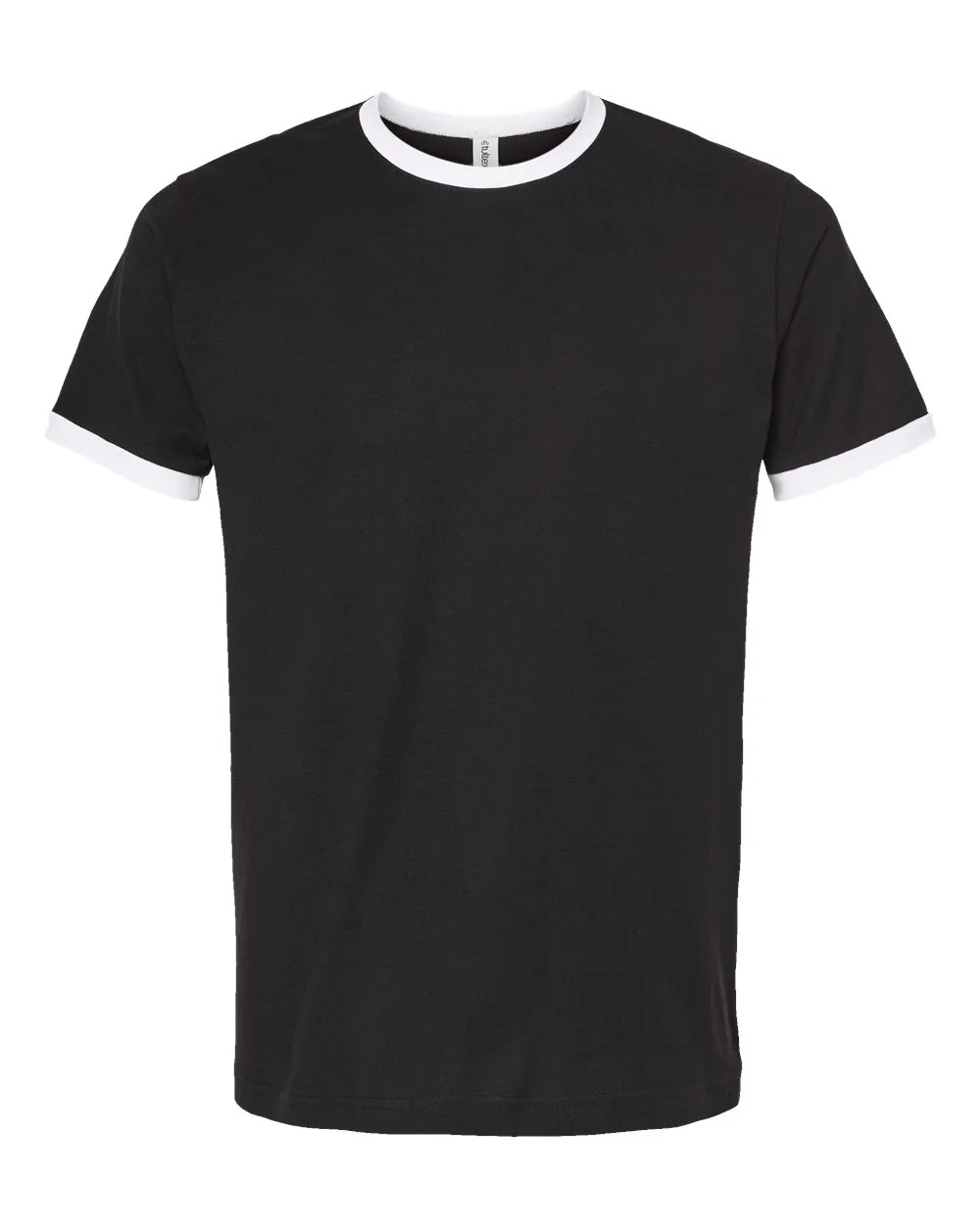 Tultex 246 Unisex Fine Jersey Ringer T-Shirt — blank t-shirt, front view