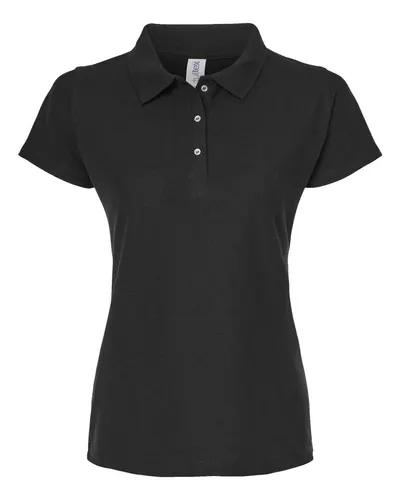 Tultex 401 Women's 50/50 Sport Pique Polo — blank polo, front view