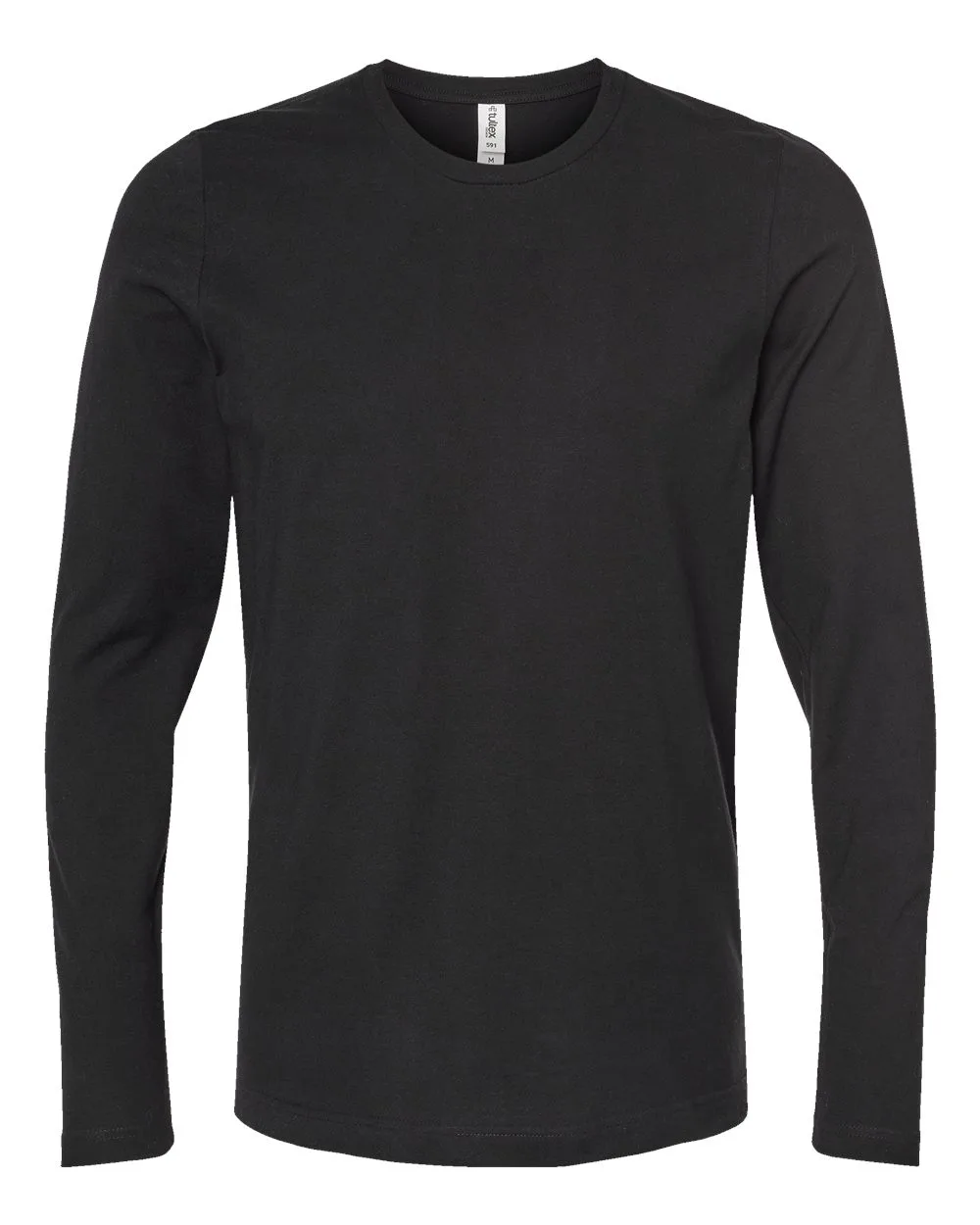 Tultex 591 Unisex Premium Cotton Long Sleeve T-Shirt — blank long sleeve tee, front view