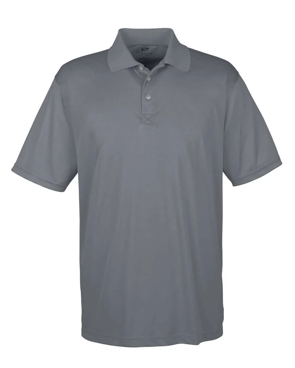 UltraClub 8425 Men's Cool & Dry Sport Performance Interlock Polo — blank polo, front view