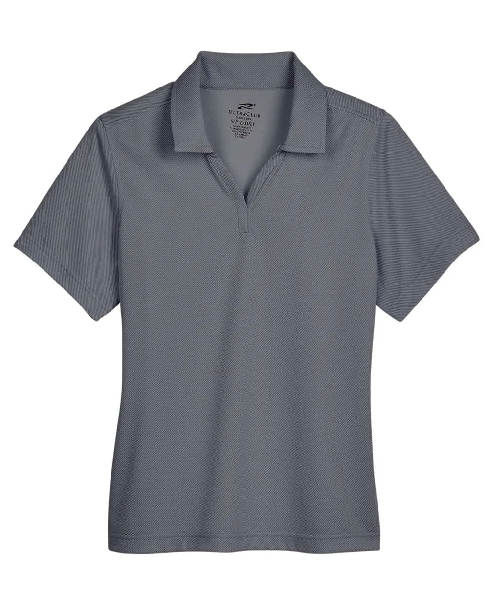 UltraClub UC102W Women's Cavalry Twill Performance Polo — blank polo, front view