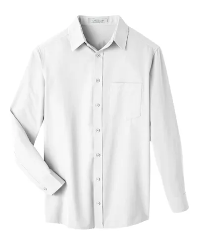 UltraClub UC500 Men's Bradley Performance Woven Shirt — blank woven shirt, front view