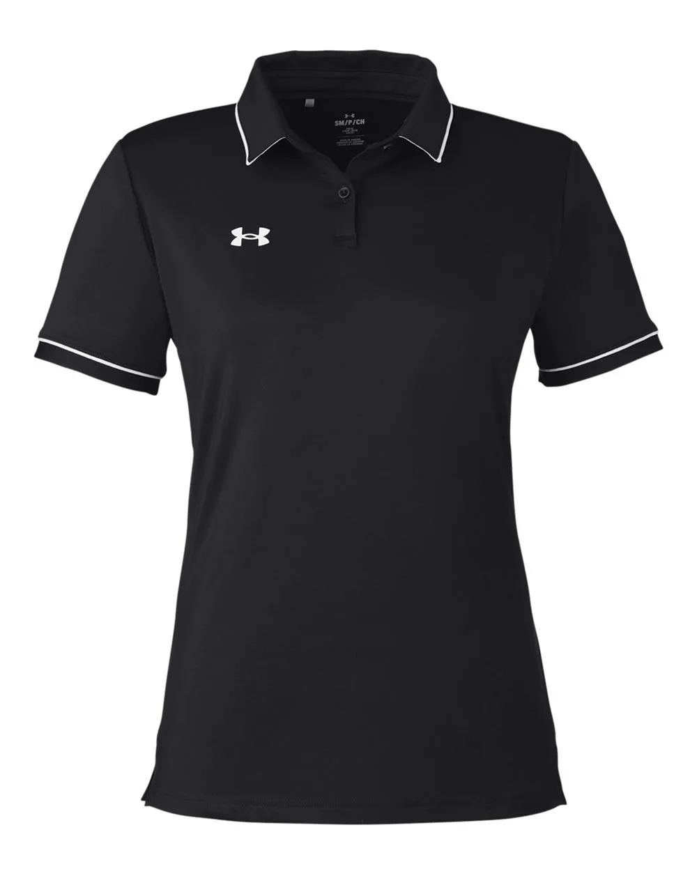 Under Armour 1376905 Women's Tipped Teams Performance Polo — blank polo, front view