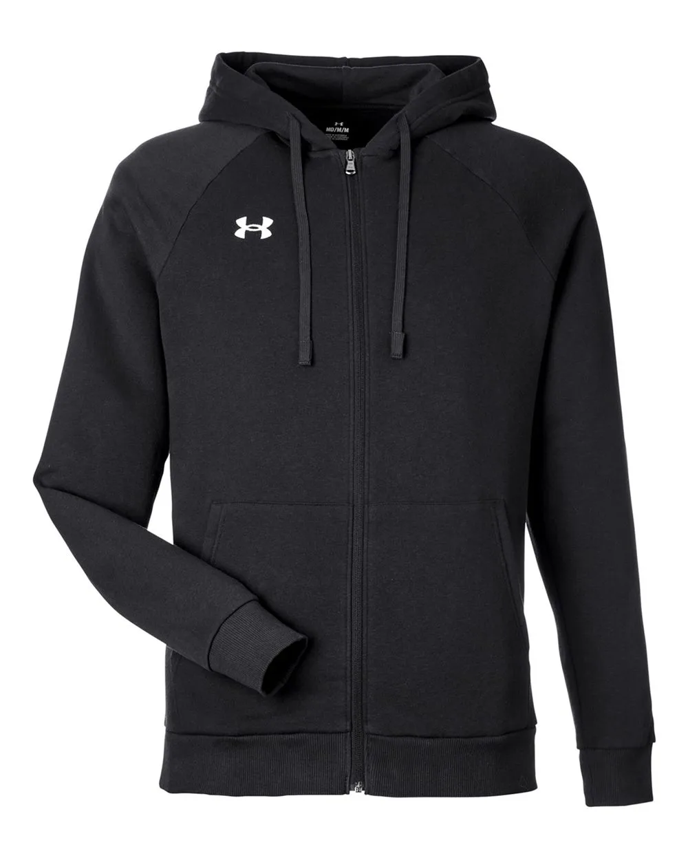 Under Armour 1379767 Men's Rival Fleece Full-Zip — blank fleece pullover, front view
